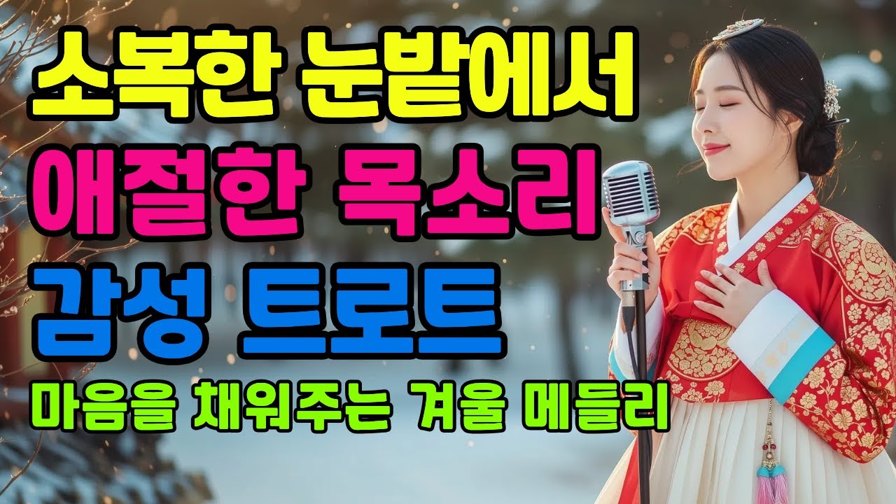 ❄️ 소복한 눈밭에서 그리움이 머무는 목소리ㅣ계속 듣게 되는 감성 트로트 메들리ㅣ애절한 트로트ㅣ최신 트로트 모음