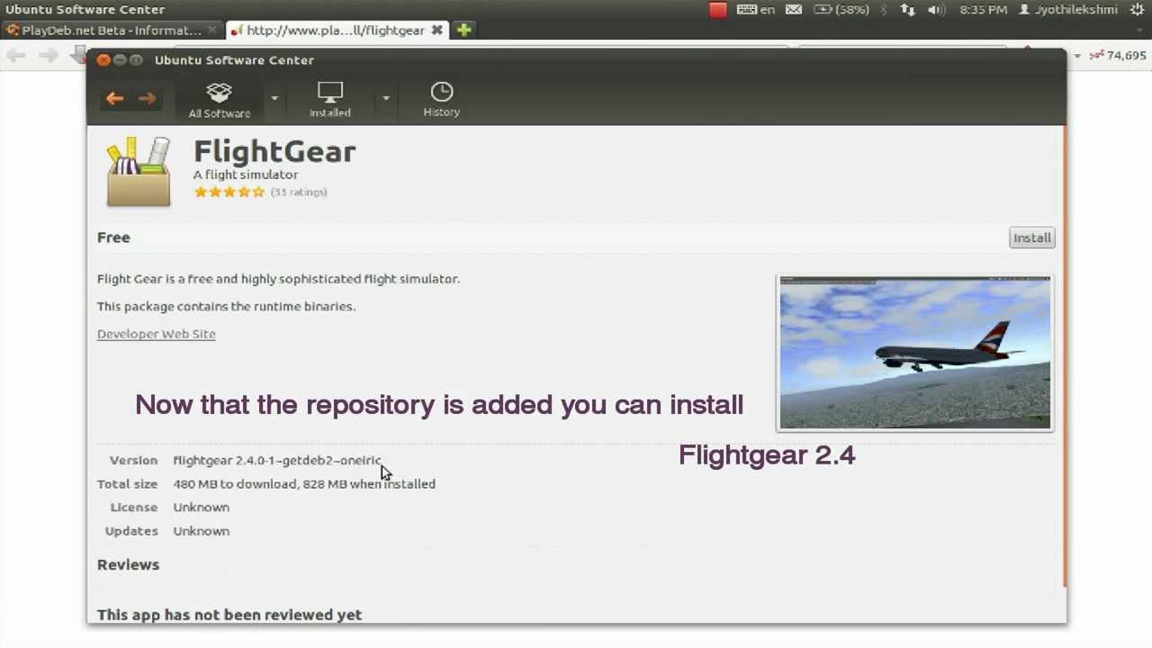 Before and after adding playdeb repository in ubuntu