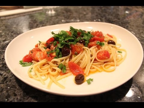 Linguine with Anchovies, Capers and Olives