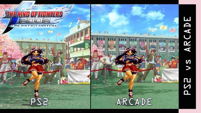 2D vs 3D - The King of Fighters '98 (PlayStation 2 vs PS2) Side by Side  Comparison - Dual Longplay 