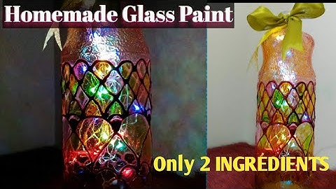 Homemade Glass paint /Glass Painting /Bottle Art