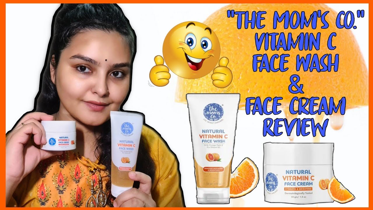 The Mom's Co "Vitamin C" Face Wash & Face Cream Review 🥰🥰 YouTube