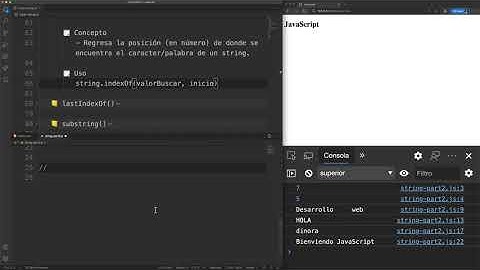 Curso JavaScript - Strings y sus métodos parte #2