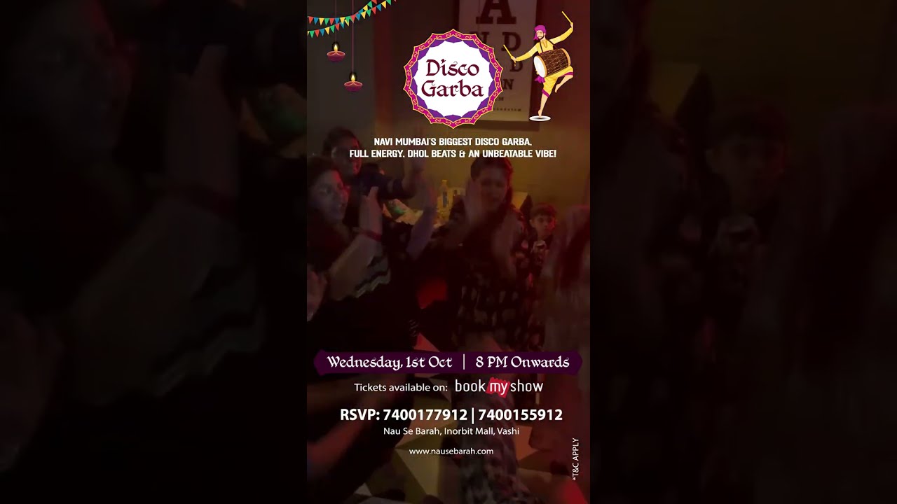 Disco Garba Navi Mumbai , Nonstop energy, live dhol beats, the best Navratri vibes! 