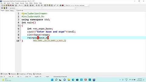 Calculate the power of any number in C++|#power of any number.