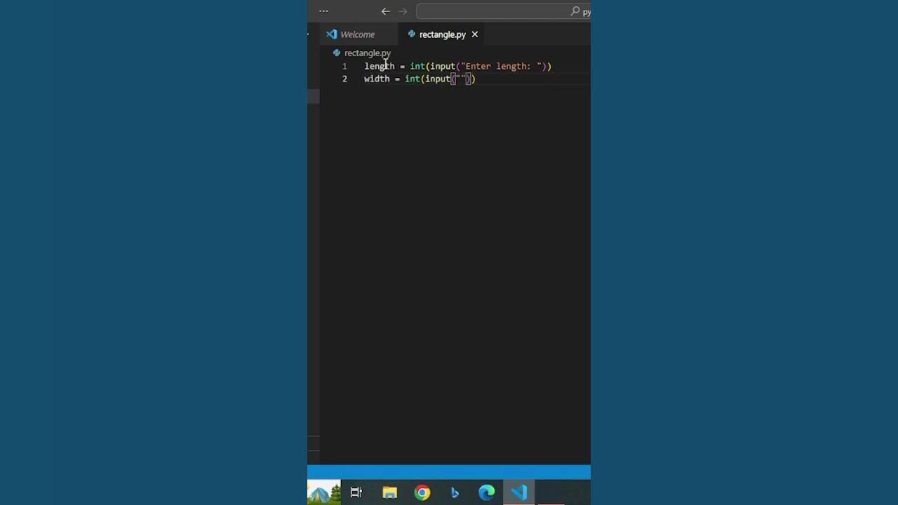 How to calculate area of Rectangle using Python - YouTube