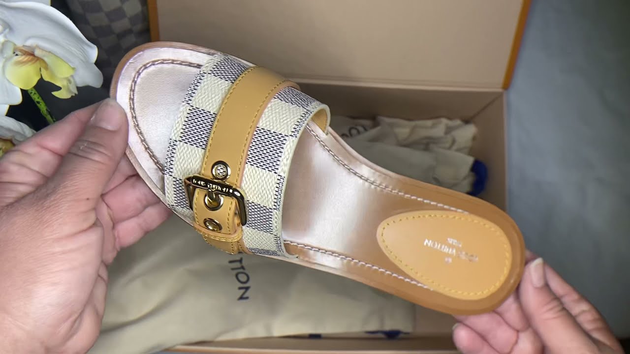 lv lock it sandals