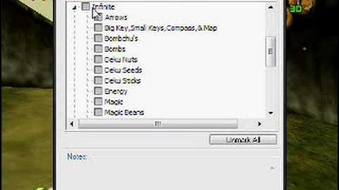 Zelda:Ocarina of time Cheats (emulator)