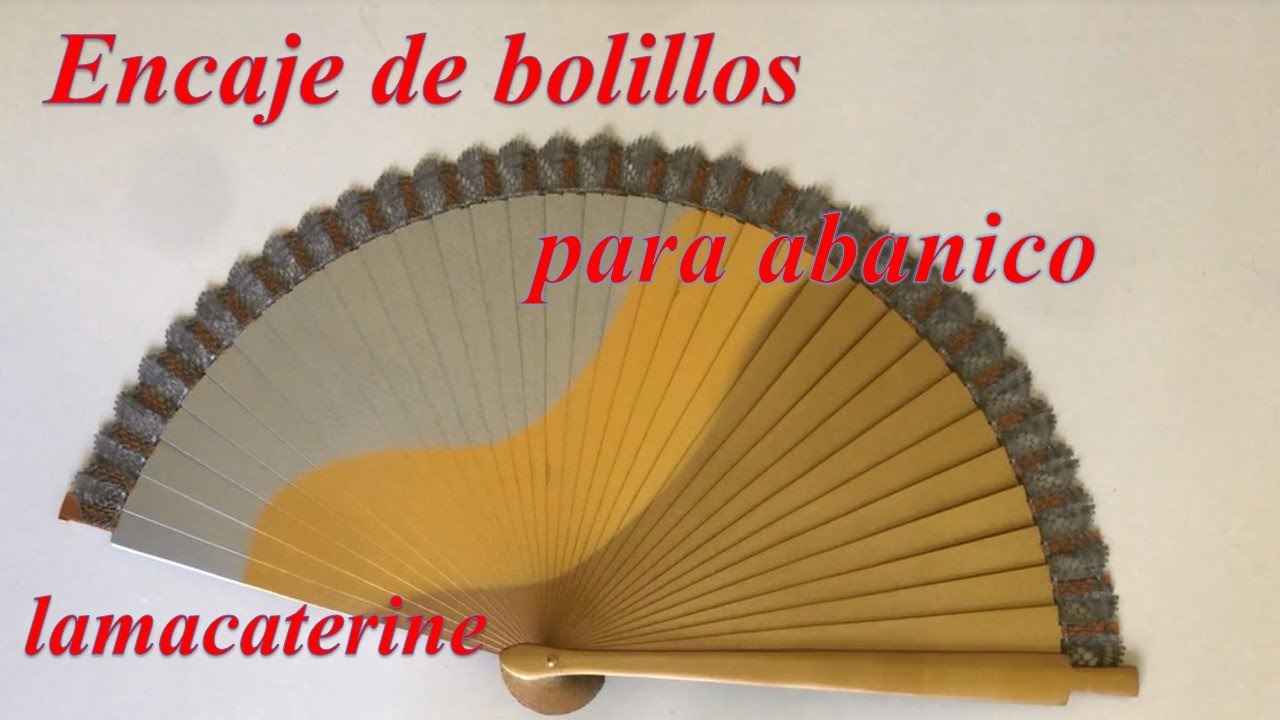 Puntilla de encaje de bolillos para abanico estrecho