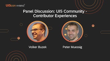 UI5con HYBRID 2022: UI5 Community – Contributor Experiences (Panel Discussion)