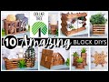 10 AMAZING Dollar Tree Tumbling Tower Block DIYs You Must Try | HIGH END Decor Ideas | Jenga Crafts