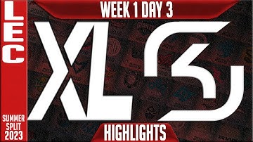 XL vs SK Highlights | LEC Summer 2023 W1D3 | Excel vs SK Gaming
