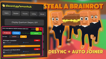 [Desync + Auto joiner🔥] Steal a BRAINROT | “NO KEY” | (LEMON HUB) + (POLY HUB) | QUANTUM RESET +