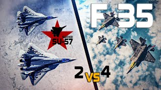 F-35 Lightning II Vs Su-57 | Stealth Vs SAM Cover | Digital Combat Simulator | DCS |