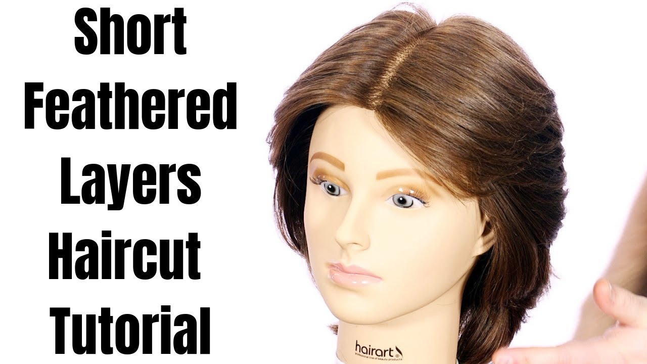 Short Feathered Layers Haircut Tutorial - TheSalonGuy - thptnganamst.edu.vn