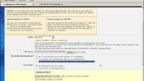 Volusion Experts Importing- Importing Your Spreadsheet Video