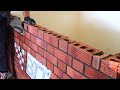 Building a Reception Desk Brick Wall - Flemish Bond