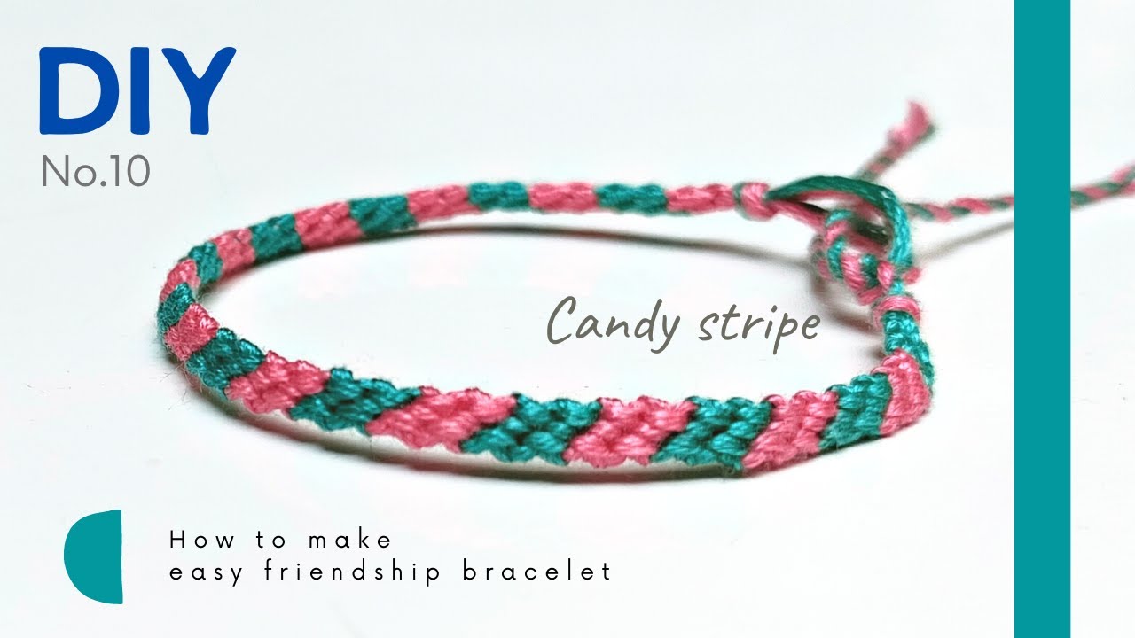 How to Make a Candy Stripe Friendship Bracelet with Pictures