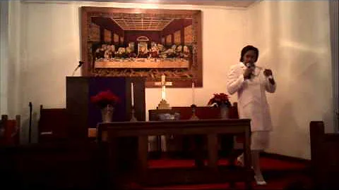 Co-Pastor Regina Steele preaching at Providence