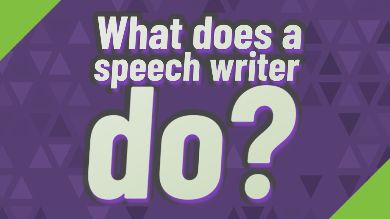 speech writer meaning
