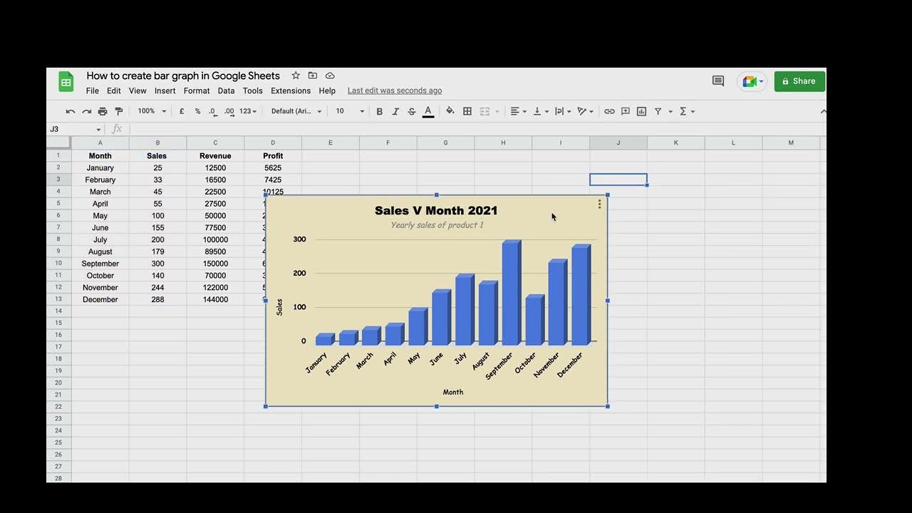 how to create bar graphs in google sheets YouTube