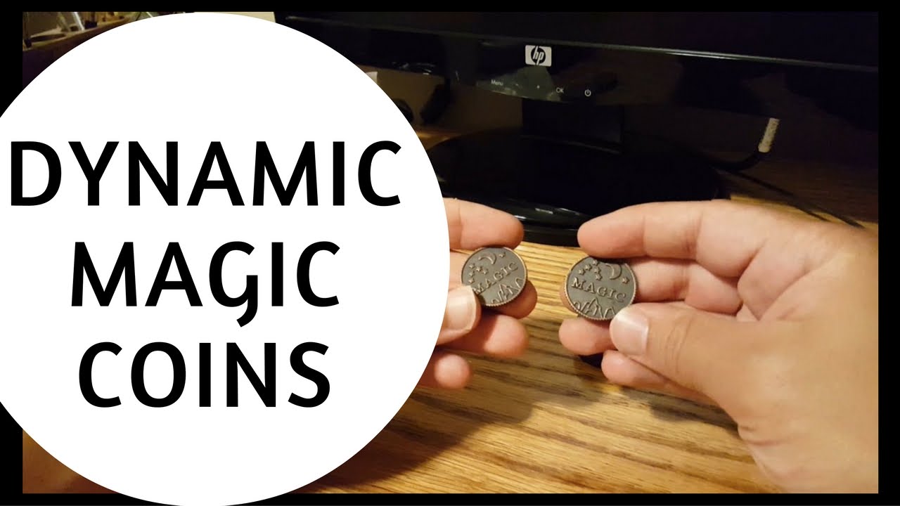 Dynamic Coins Self Working Moving Traveling Close-up Magic Trick Props Toys 