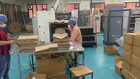 PAPER BAG MAKING MACHINE  | Automatic Square Bottom Paper Bag Machine (ZD-F350  without handle.)