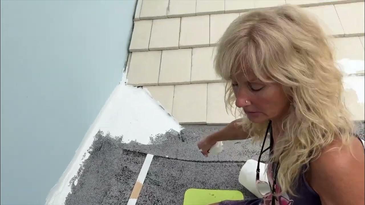 How to seal a roof leak with elastomeric roof coat YouTube