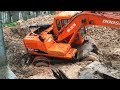 Vô Cùng Khó Khăn Khi Máy Xúc Gặp Phải Cảnh Này | Bogged Wheel Loader | Xuân Mạnh Vlogs