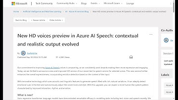 Azure AI Speech HD Neural Voice