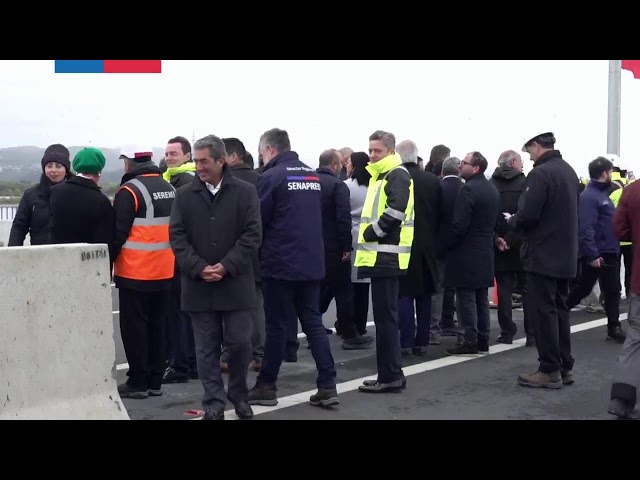 Concepción: Presidente Gabriel Boric encabeza apertura del puente más largo de Chile