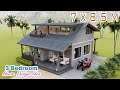 SMALL HOUSE DESIGN | 7 X 8.5 Meters | 3 bedroom Farmhouse