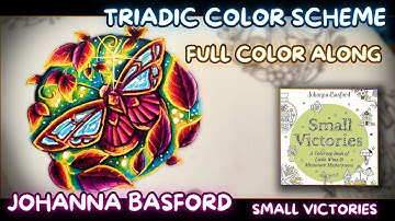 COLOR ALONG using TRIADIC Color Scheme in Johanna Basford