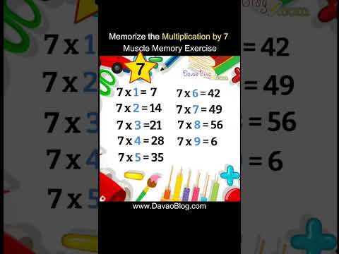 Memorize Multiplication by 7 SEVEN (FAST & EASY) Way to remember MULTIPLICATION TABLE