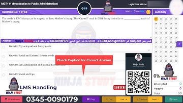 MGT111 | Final Term | Introduction to Public Administration | Latest Papers | Ninja Study