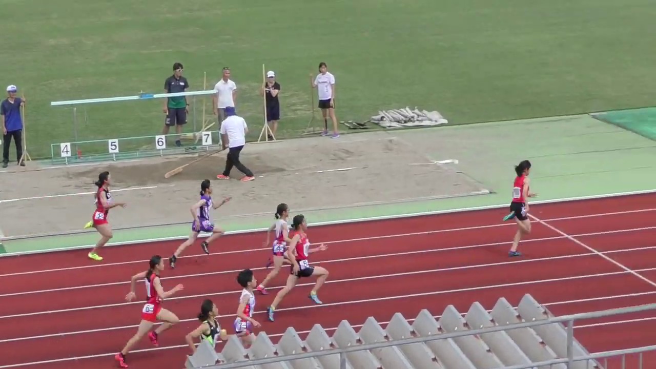 19 中学校通信陸上 秋田県大会 女子2年 100m 決勝 Youtube
