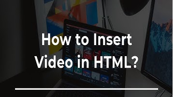 How to INSERT VIDEO  in HTML