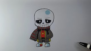 Undertale How To Draw Flowerfell Sans Chibi