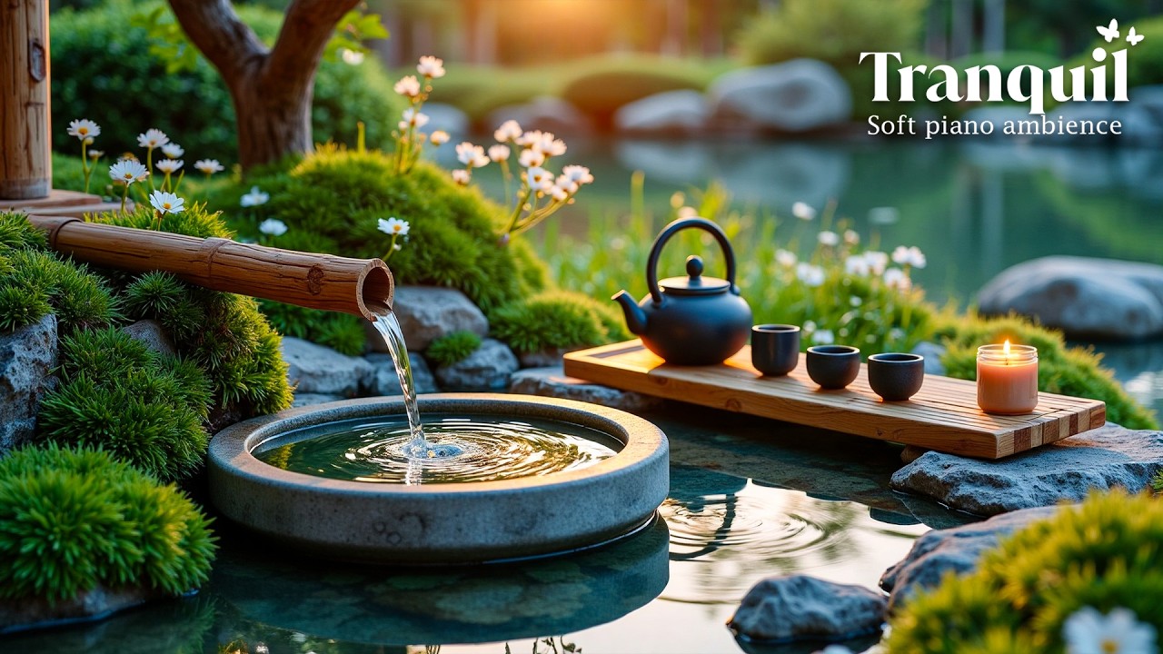 Relaxing Piano & Gentle Water Sounds 🌿 Stress Relief, Calm Anxiety, Deep Sleep