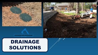 Backyard Drainage Solutions  Catch Basin, swale, PVC Pipe