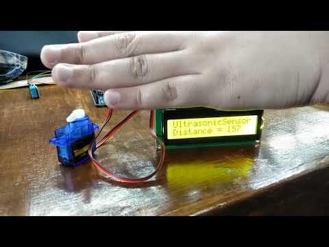 Activity #10 “Ultrasonic sensor with 16x2 LCD and servo motor”