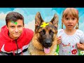 Alena and Pasha play active outdoor games with Pets Chiko TV