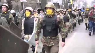 Шествие Правого Сектора в побеждённом Киеве Украина война 2014