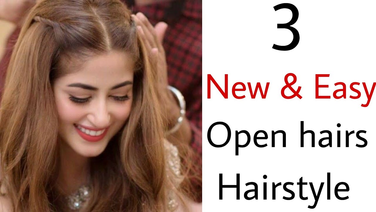 3 quick easy hairstyle - new open hairstyle |Open hairstyle | hairstyle for  girls - YouTube