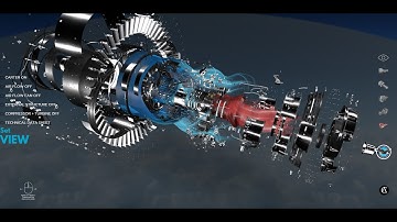 Turbofan Pratt & Whitney  GTF 3D Interactive 🔥 Real-Time Engine Analysis & Immersive Experience!