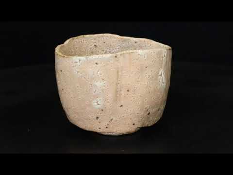 杉本玄覚貞光 枇杷粉引 小侘びの茶盌 SUGIMOTO Genkaku Sadamitsu Biwa