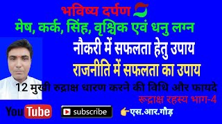 सरकारी नौकरी/ राजनीति में सफलता का उपाय (12मुखी रूद्राक्ष धारण करने की विधि एवं फायदे)