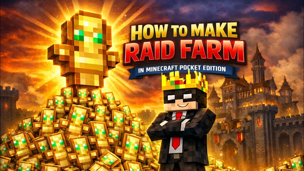 How To Make EASY Raid Farm in Minecraft Pocket Edition (1.21 ...