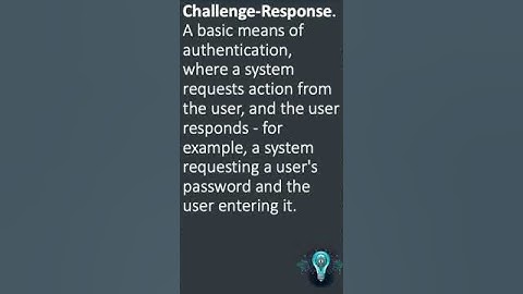 What is a challenge response #cybersecurity #technology #cybersafe #securityawareness #learning