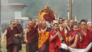Grand Procession Of His Holiness Sakya Gongma Rinpoche At Bumthang-Bhutan